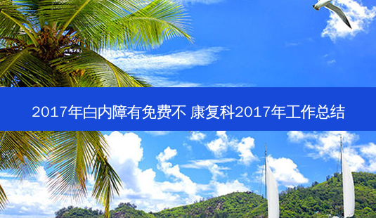 2017年白内障有免费不 康复科2017年工作总结