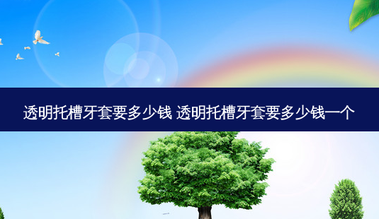 透明托槽牙套要多少钱 透明托槽牙套要多少钱一个